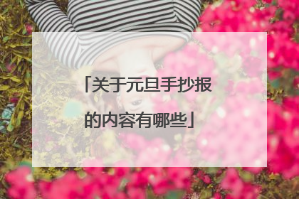 关于元旦手抄报的内容有哪些