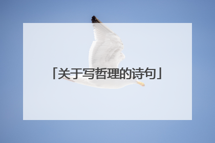 关于写哲理的诗句
