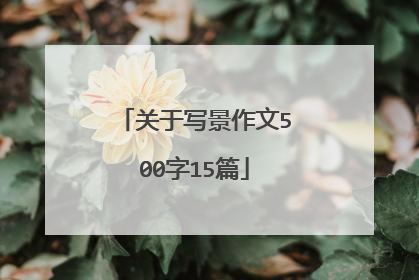 关于写景作文500字15篇