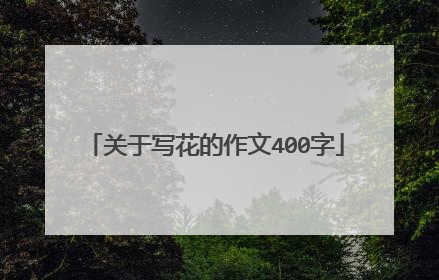 关于写花的作文400字
