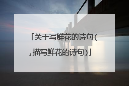 关于写鲜花的诗句(,描写鲜花的诗句)