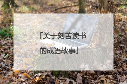 关于刻苦读书的成语故事