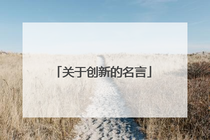 关于创新的名言