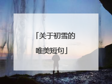 关于初雪的唯美短句