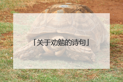 关于劝勉的诗句