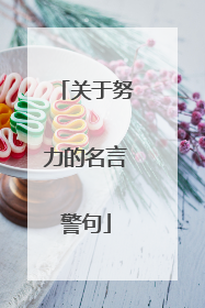 关于努力的名言警句