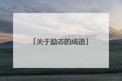 关于励志的成语