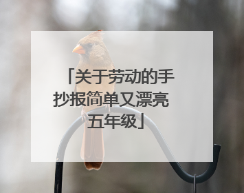 关于劳动的手抄报简单又漂亮 五年级