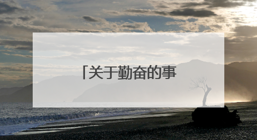 关于勤奋的事例是什么？