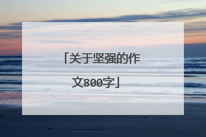 关于坚强的作文800字