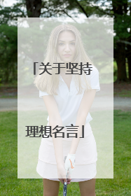 关于坚持理想名言