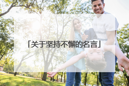 关于坚持不懈的名言