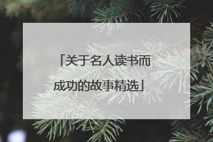 关于名人读书而成功的故事精选