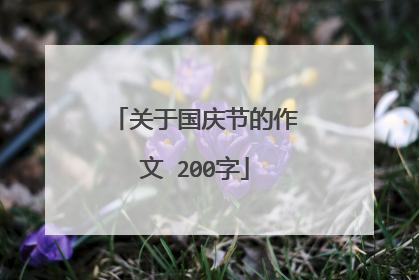 关于国庆节的作文 200字