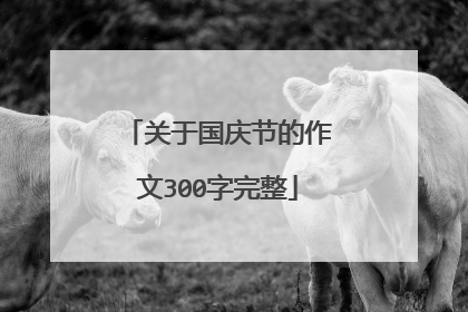 关于国庆节的作文300字完整