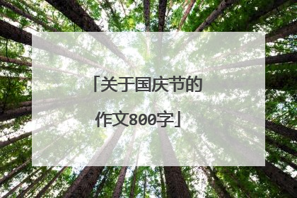 关于国庆节的作文800字