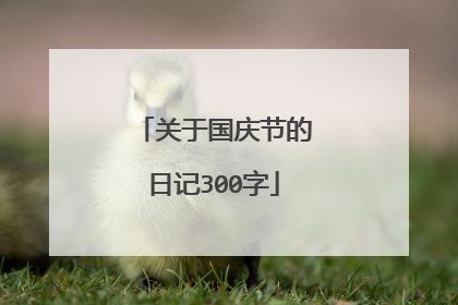 关于国庆节的日记300字