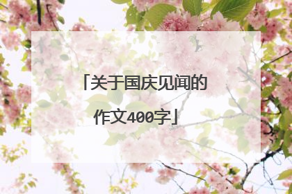 关于国庆见闻的作文400字
