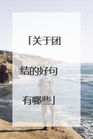 关于团结的好句有哪些