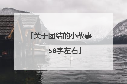 关于团结的小故事 50字左右