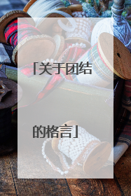 关于团结的格言