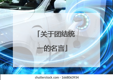 关于团结统一的名言