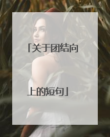 关于团结向上的短句