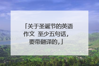 关于圣诞节的英语作文 至少五句话,要带翻译的,