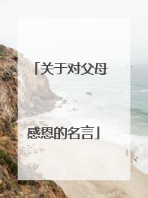 关于对父母感恩的名言