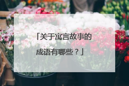 关于寓言故事的成语有哪些？