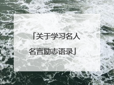 关于学习名人名言励志语录