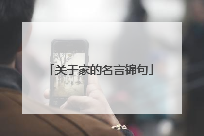 关于家的名言锦句