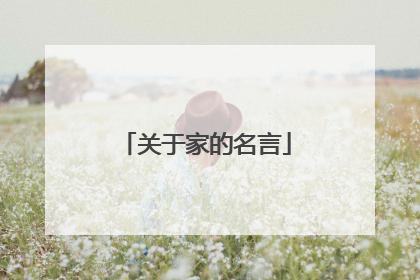 关于家的名言