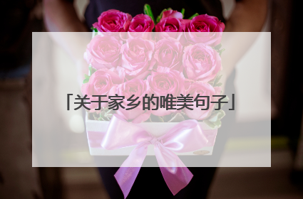 关于家乡的唯美句子