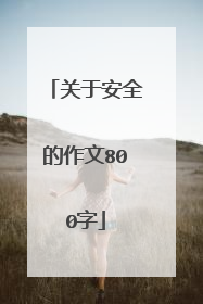关于安全的作文800字