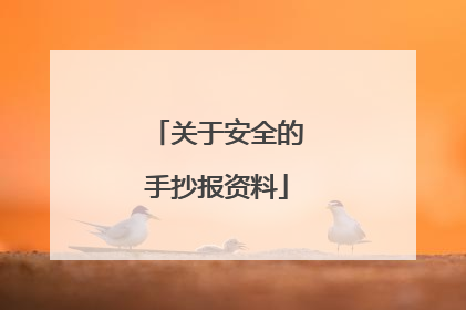 关于安全的手抄报资料