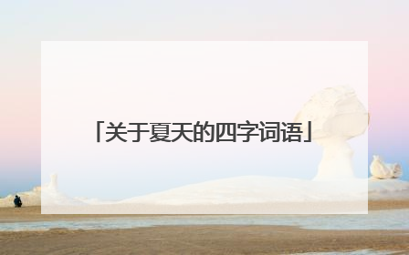 关于夏天的四字词语