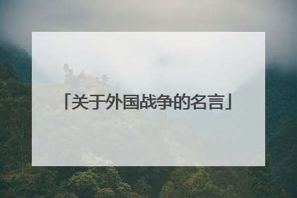 关于外国战争的名言