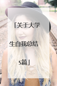 关于大学生自我总结5篇