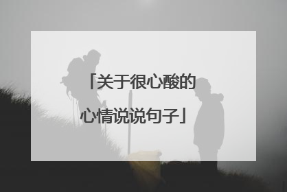关于很心酸的心情说说句子