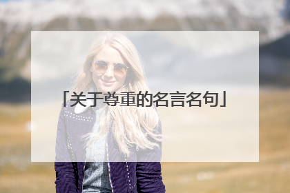 关于尊重的名言名句