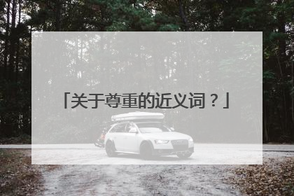 关于尊重的近义词？