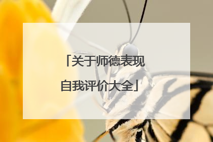 关于师德表现自我评价大全