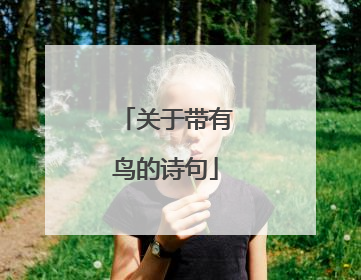 关于带有鸟的诗句