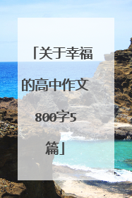关于幸福的高中作文800字5篇