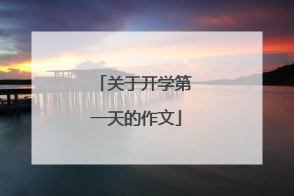 关于开学第一天的作文