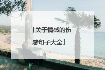 关于情感的伤感句子大全