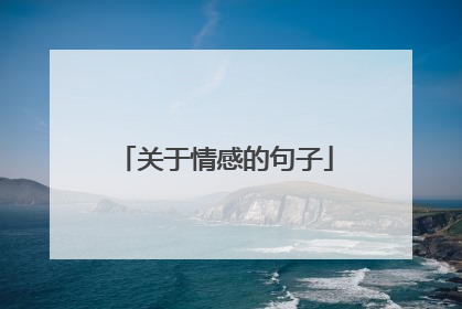 关于情感的句子