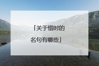 关于惜时的名句有哪些