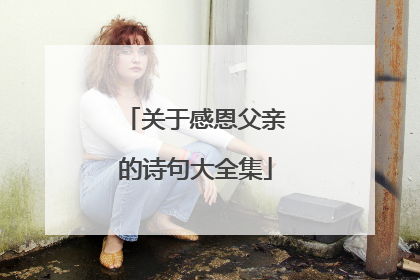 关于感恩父亲的诗句大全集
